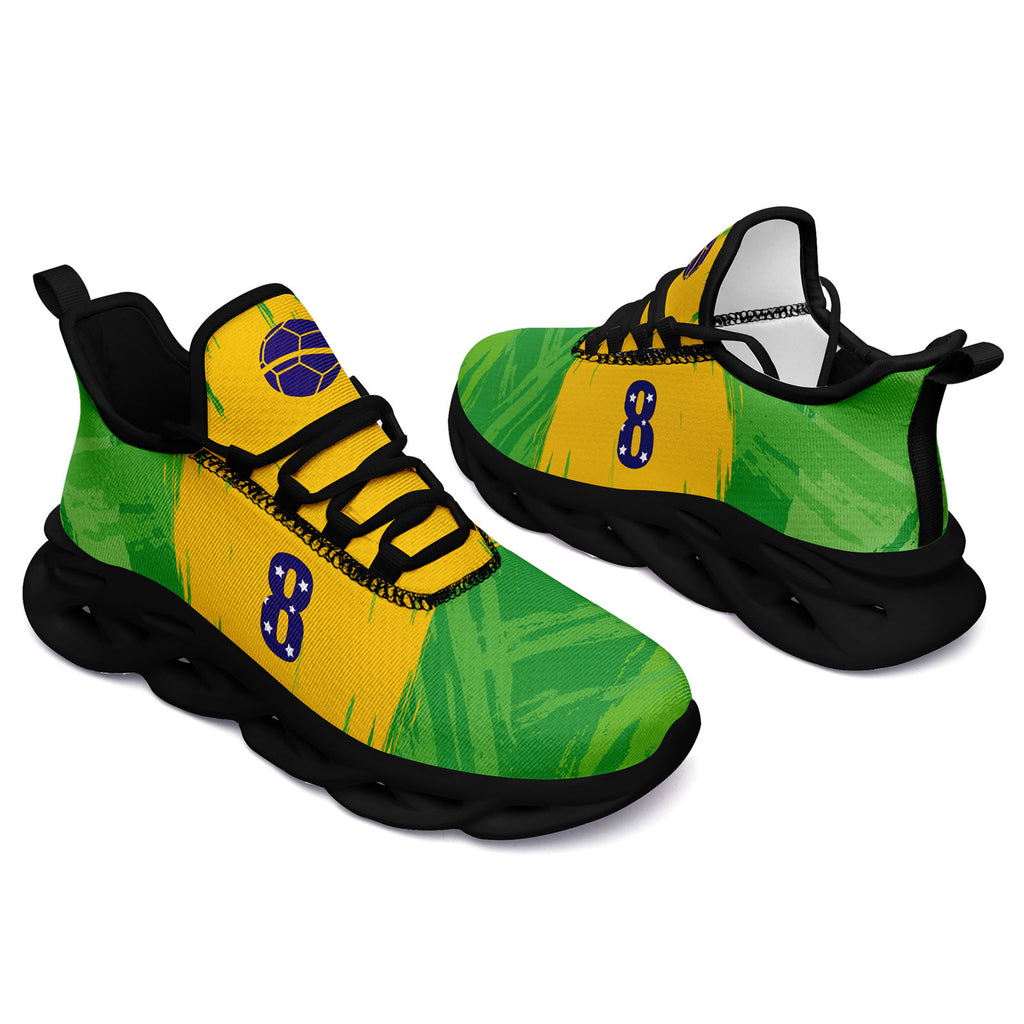 Custom 2026 World Cup Brazil Sneakers DIY Country Flag Running Shoes Lightweight Sport Shoes Gift for Football Fans Personalized Team Name and Logo FN003-F027077-4