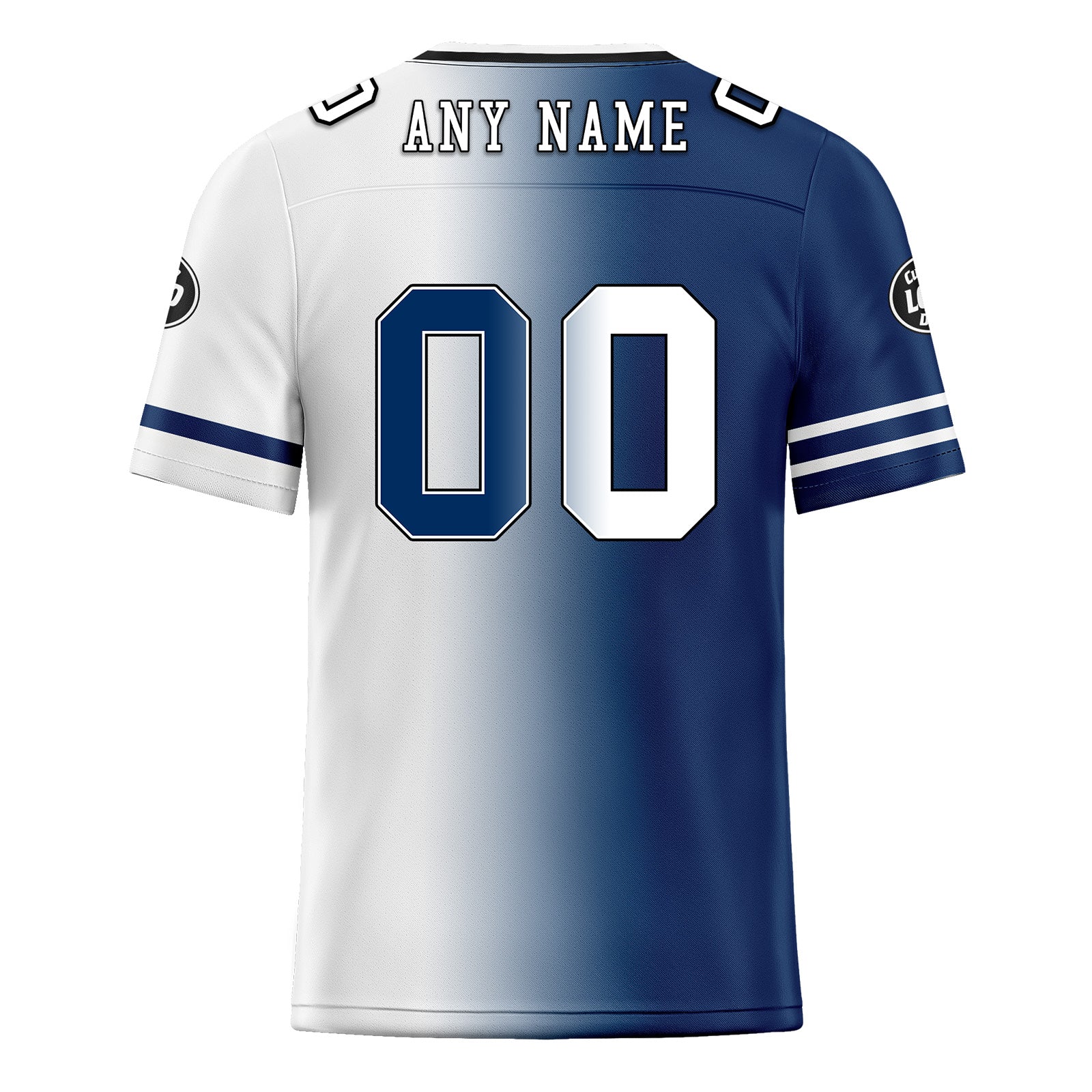 Custom Blue White Indiana Personalized Authentic Football Jersey FBJ02-D028017-23
