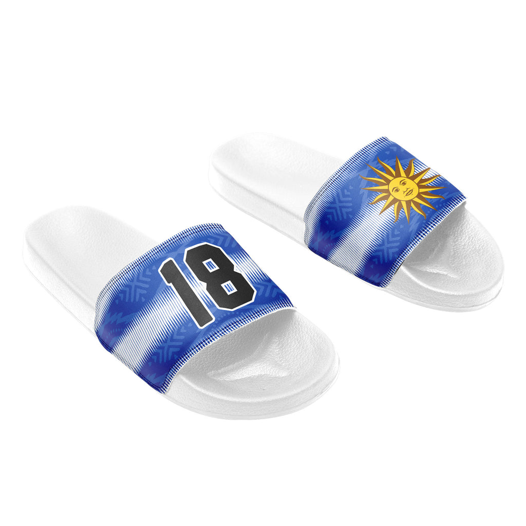 Custom Uruguay 2026 World Cup Sneakers DIY Country Flag Running Shoes Lightweight Sport Shoes Gift for Football Fans Personalized Team Name and Logo FN056-F009113-1