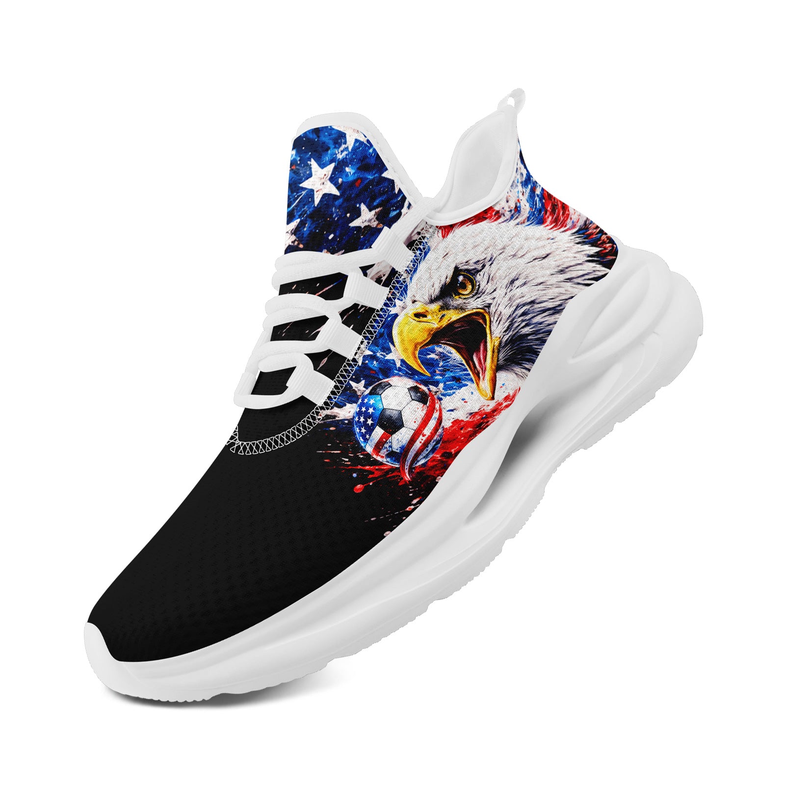 Custom United States 2026 World Cup Sneakers DIY Country Flag Running Shoes Lightweight Sport Shoes Gift for Football Fans Personalized Team Name and Logo FN079-F018033-3