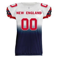 Custom Blue White Red Fade Fashion New England High-Performance American Football Jersey FBJ06-D020252-26