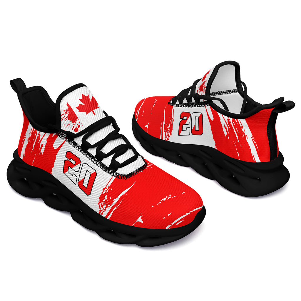 Custom 2026 World Cup Canada Sneakers DIY Country Flag Running Shoes Lightweight Sport Shoes Gift for Football Fans Personalized Team Name and Logo FN003-F023079-9