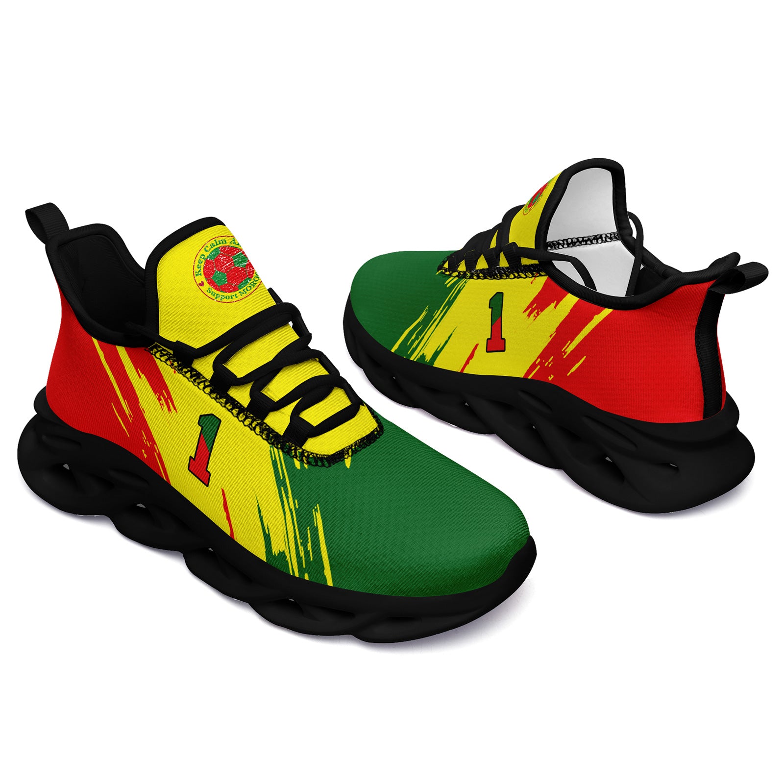 Custom 2026 World Cup Portugal Sneakers DIY Country Flag Running Shoes Lightweight Sport Shoes Gift for Football Fans Personalized Team Name and Logo FN003-F023081-9