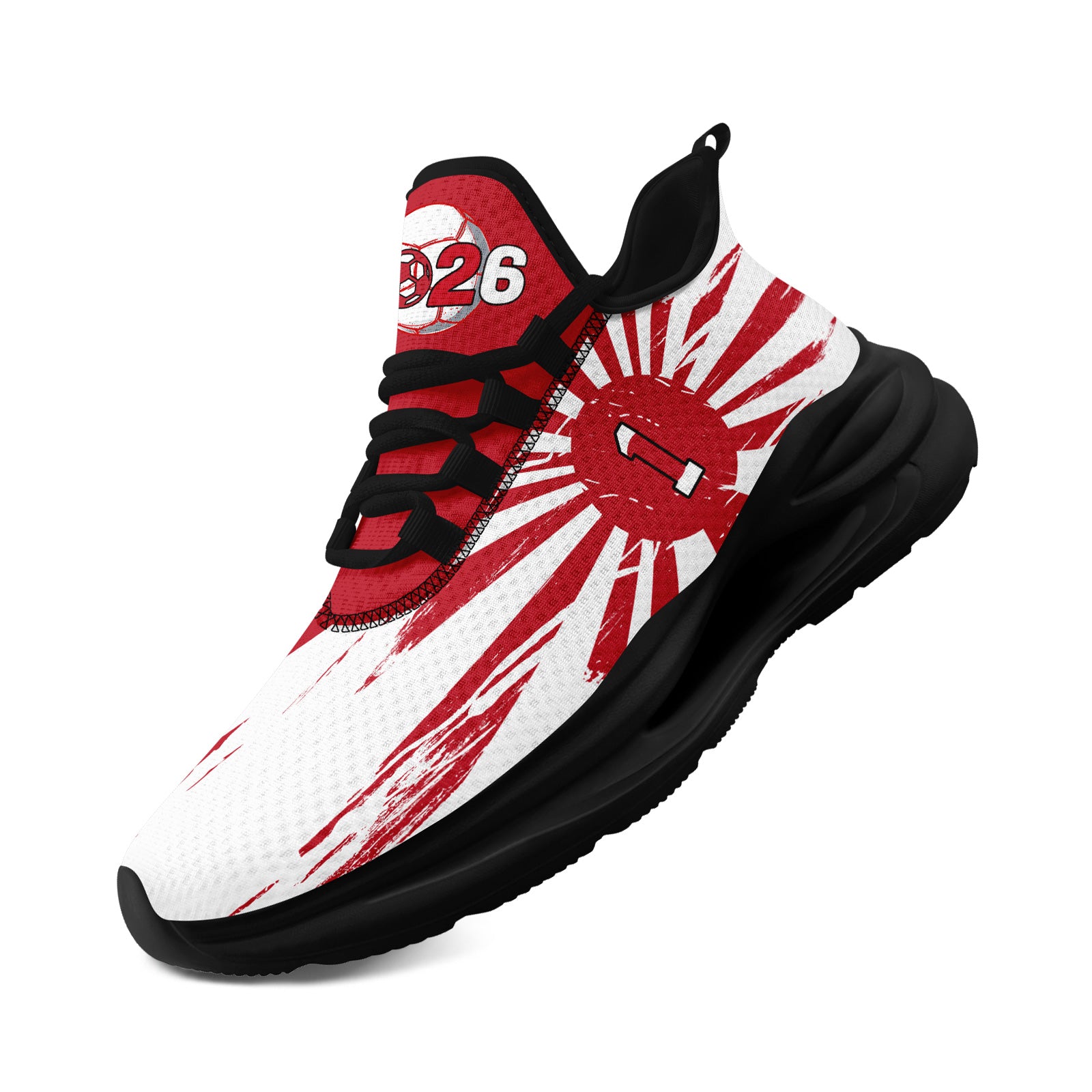 Custom 2026 World Cup Japan Sneakers DIY Country Flag Running Shoes Lightweight Sport Shoes Gift for Football Fans Personalized Team Name and Logo FN079-F023088-6