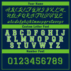 Custom Blue Green Seattle Jacket Bomber Full-Snap Varsity Letterman Personalized Jacket FZ005SX-D020290-27