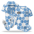 Custom 2026 World Cup Argentina High Quality Soccer Stadium Version Jersey Sneakers Sports Shoes and Hat Combo Offer Personalized Team Name and Logo ZH-F027090-1