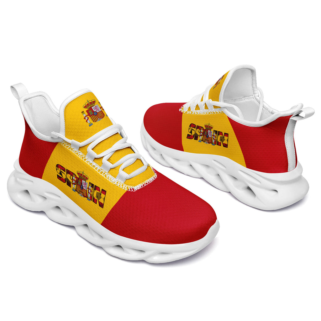 Custom 2026 World Cup Spain Sneakers DIY Country Flag Running Shoes Lightweight Sport Shoes Gift for Football Fans Personalized Team Name and Logo FN003-F027068-5