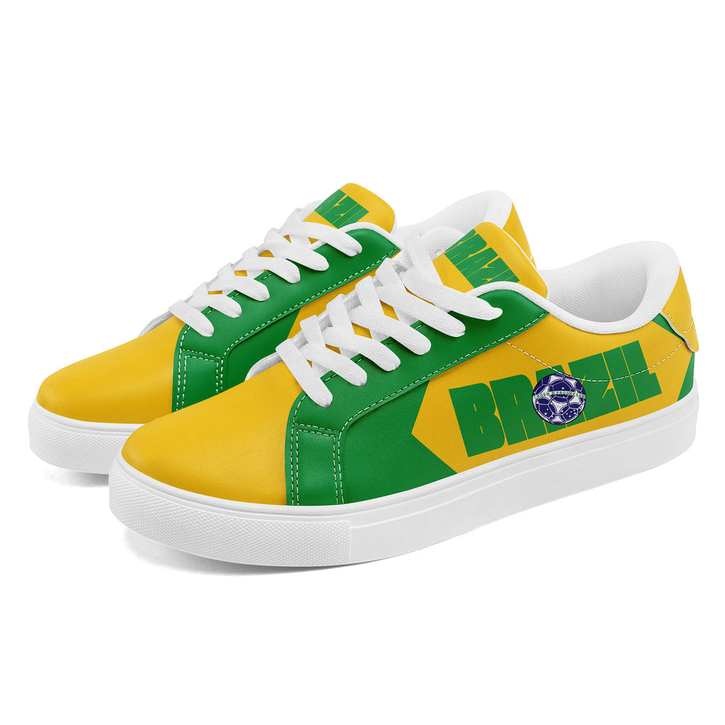 Custom 2026 World Cup Brazil Sneakers DIY Country Flag Running Shoes Lightweight Sport Shoes Gift for Football Fans Personalized Team Name and Logo FN023-F027052-2