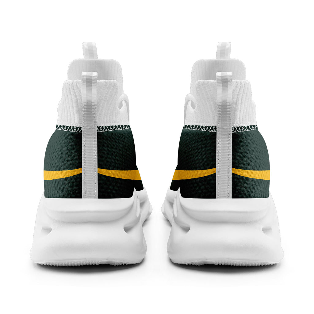 Custom Green Green Bay Football Jersey and Sports Shoes Combo Offer Personalized Combo ZH-D025008-13