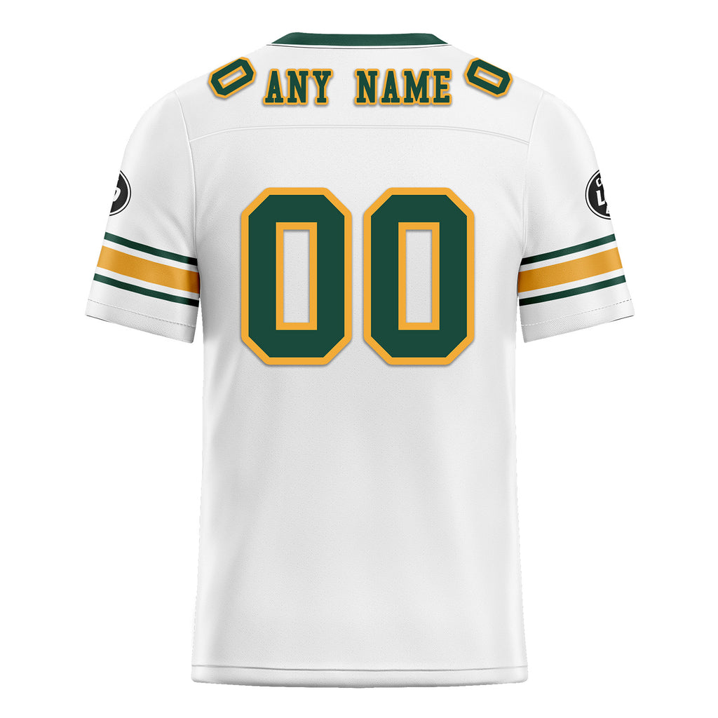 Custom White Green Wisconsin Personalized Authentic Football Jersey FBJ02-D020256-7