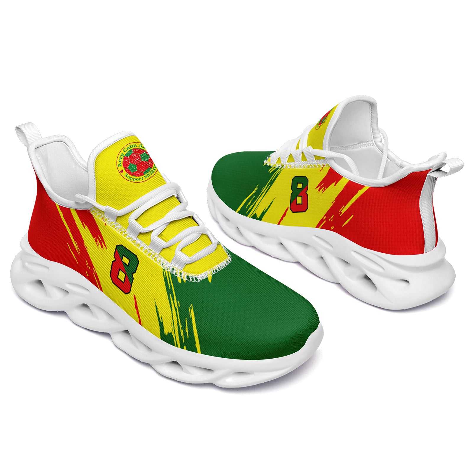 Custom 2026 World Cup Portugal Sneakers DIY Country Flag Running Shoes Lightweight Sport Shoes Gift for Football Fans Personalized Team Name and Logo FN003-F023081-5