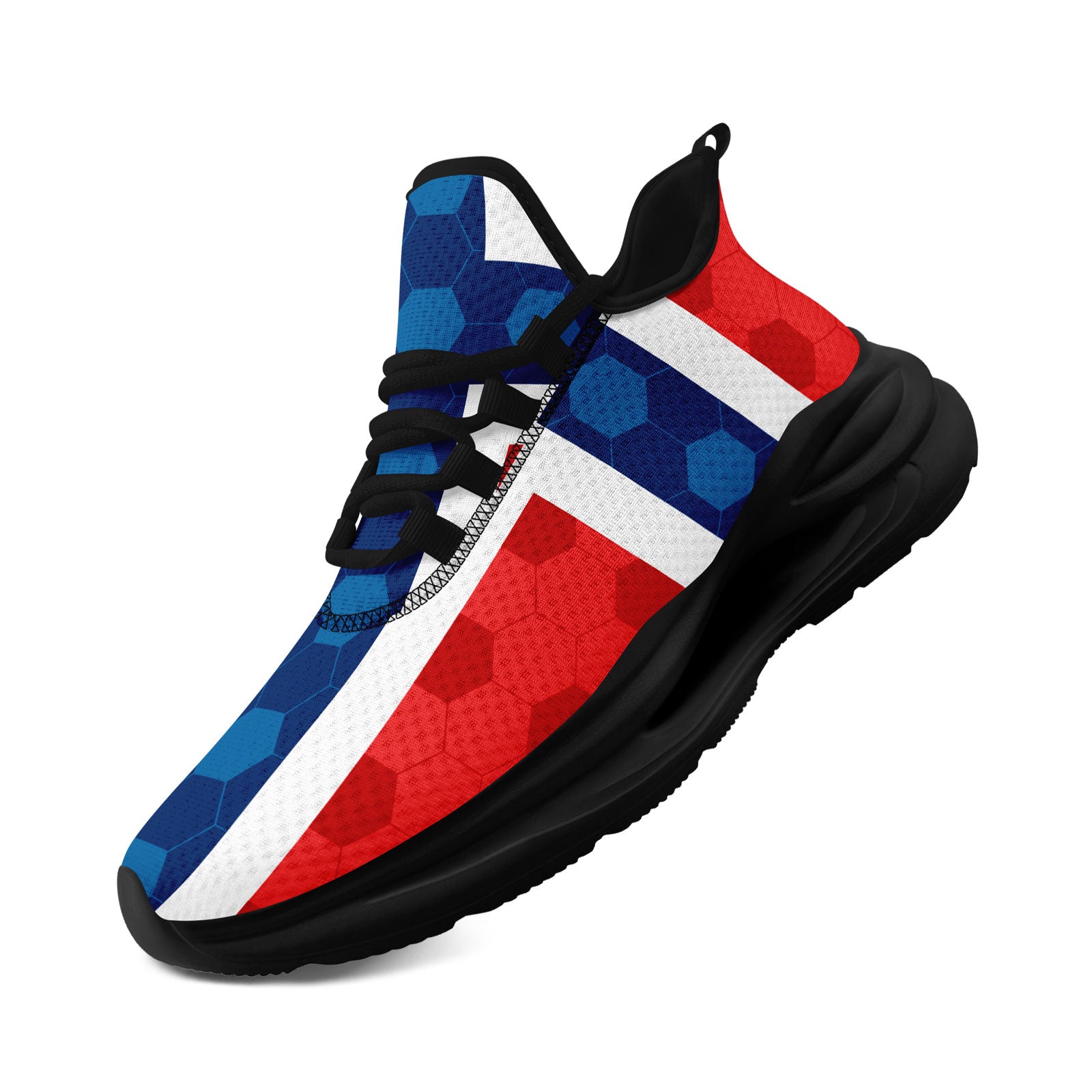 Custom 2026 World Cup Norway Sneakers DIY Country Flag Running Shoes Lightweight Sport Shoes Gift for Football Fans Personalized Team Name and Logo FN079-F027070-1