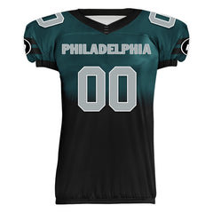 Custom Green Black Fade Fashion Philadelphia High-Performance American Football Jersey FBJ06-D020252-23