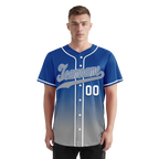 Custom Blue Grey Fade Fashion Personalized Authentic Baseball Jersey BSBJ01-D0a70bf