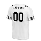 Custom White Black Striped Sleeves Personalized Authentic Football Jersey FBJ02-D06032