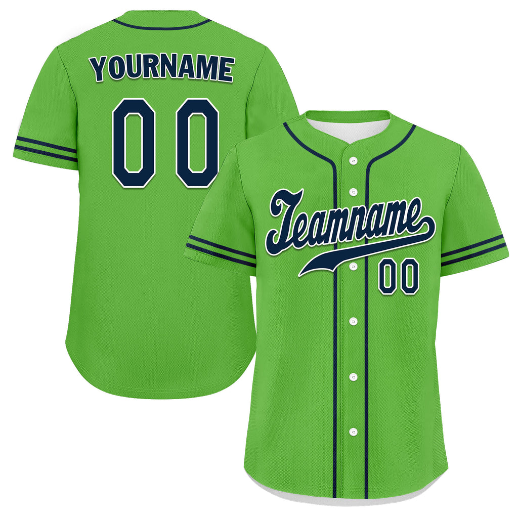 Custom Embroidered Baseball Jersey – Green and Blue