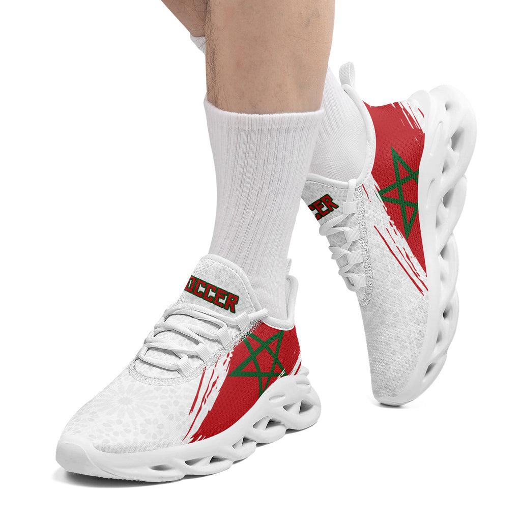 Custom Morocco 2026 World Cup Sneakers DIY Country Flag Running Shoes Lightweight Sport Shoes Gift for Football Fans Personalized Team Name and Logo FN003-F009073-5