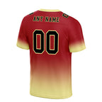 Custom Red Cream Fade Fashion Personalized Authentic Football Jersey FBJ02-D06094