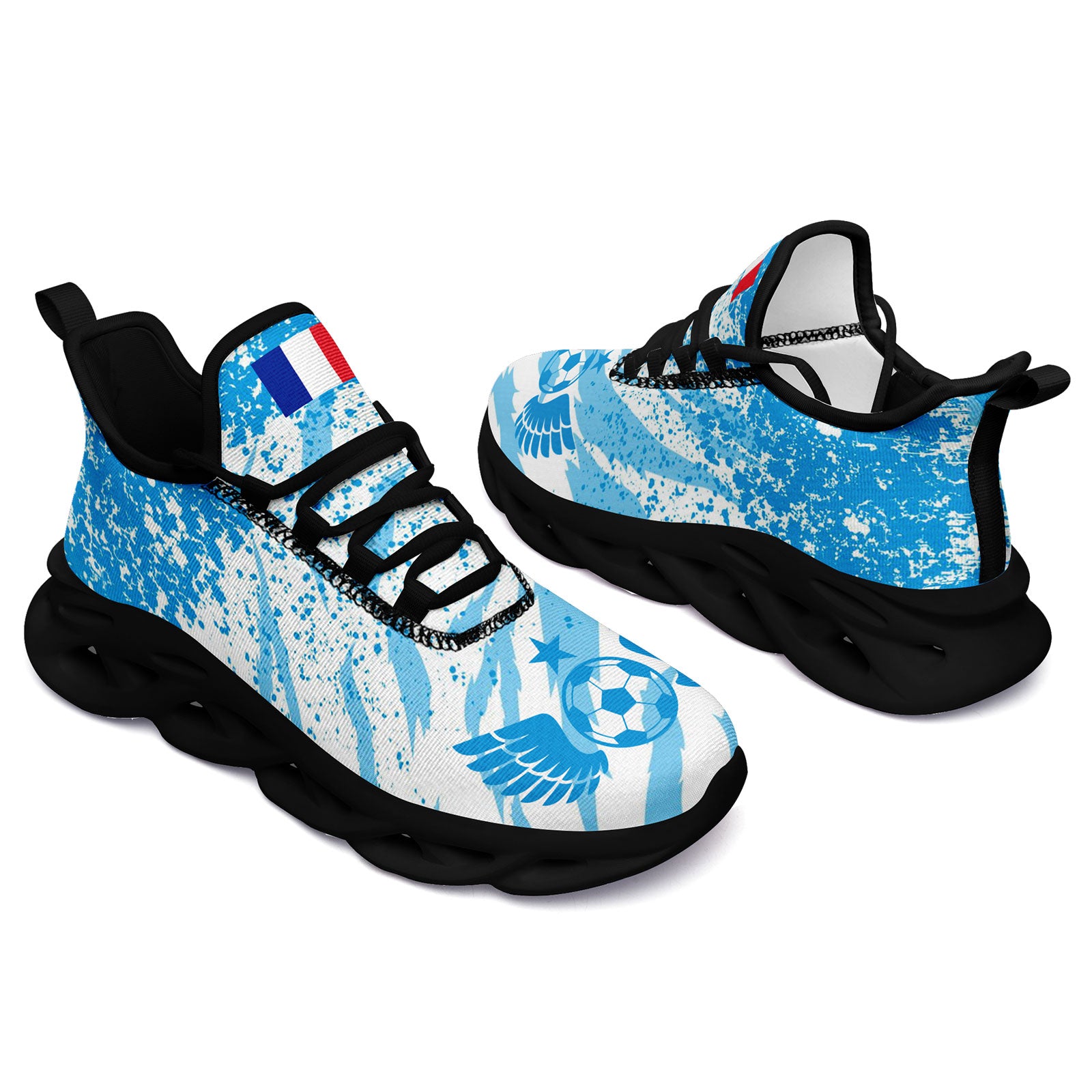 Custom France 2026 World Cup Sneakers DIY Country Flag Running Shoes Lightweight Sport Shoes Gift for Football Fans Personalized Team Name and Logo FN003-F025037-7