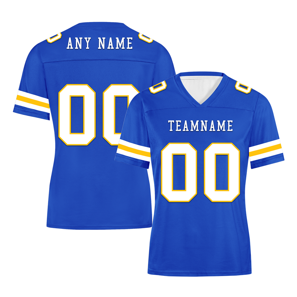 Custom Blue Classic Style Personalized Authentic Football Jersey FBJ02-bd0a70bb