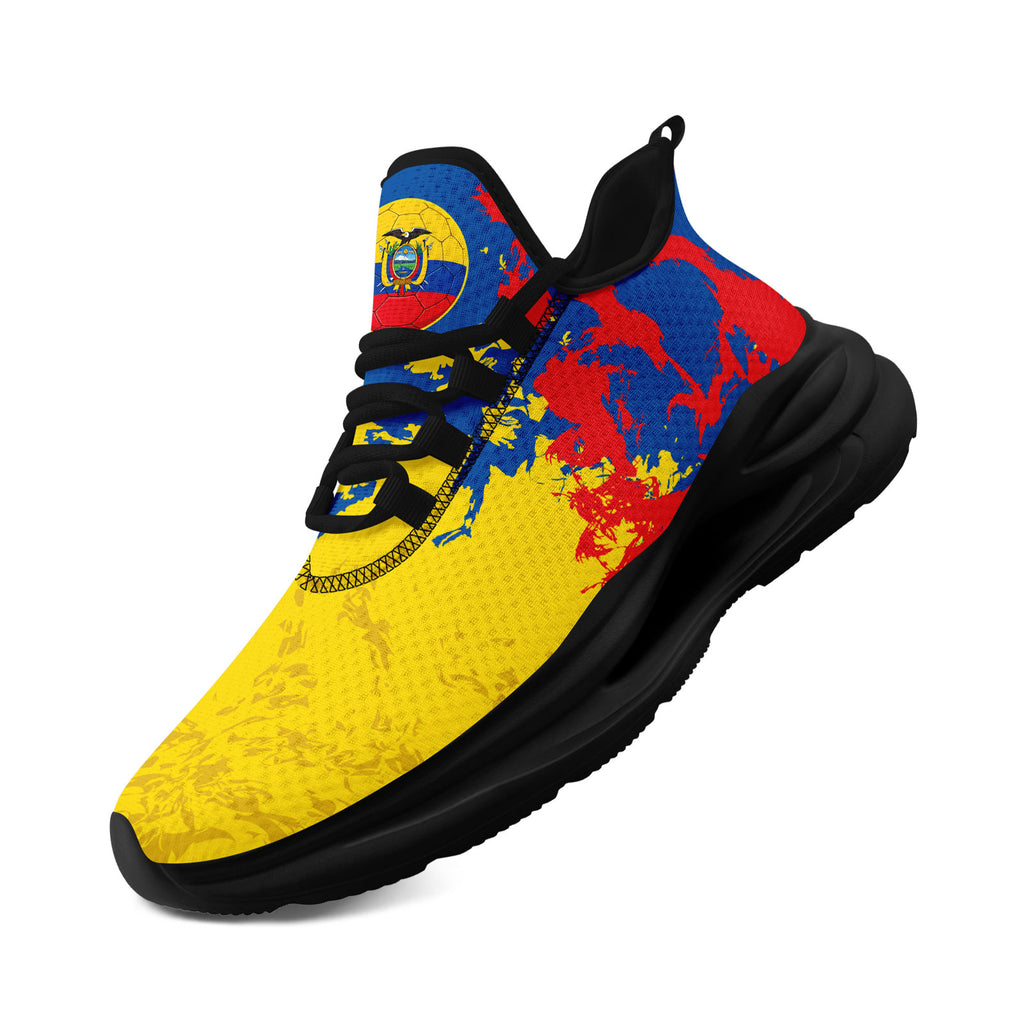 Custom Ecuador 2026 World Cup Sneakers DIY Country Flag Running Shoes Lightweight Sport Shoes Gift for Football Fans Personalized Team Name and Logo FN079-F009088-1