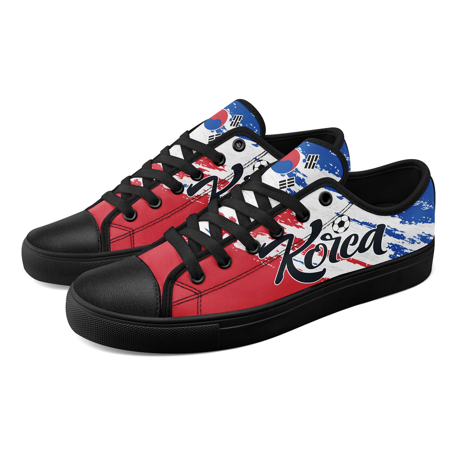 Custom South Korea 2026 World Cup Sneakers DIY Country Flag Running Shoes Lightweight Sport Shoes Gift for Football Fans Personalized Team Name and Logo FN027-F009081-2
