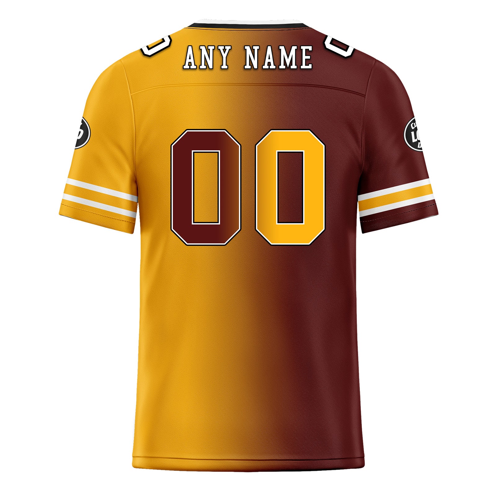 Custom Yellow Red Washington Personalized Authentic Football Jersey FBJ02-D028017-16