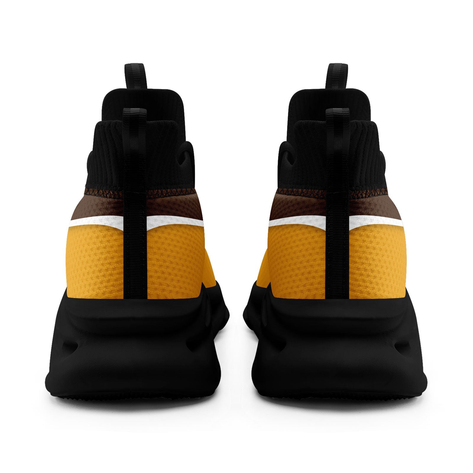 Custom Brown Yellow Maxsoul Shoes Personalized Sneaker FN030A-E020011-10