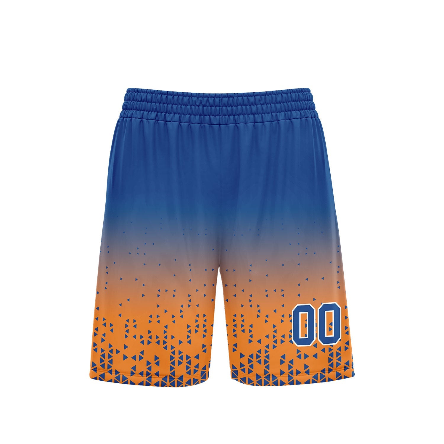 Custom Blue Orange Fade Fashion Sports Uniform Basketball Jersey BBJ01-D020102-3