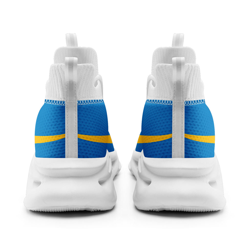 Custom Blue Los Angeles Football Jersey and Sports Shoes Combo Offer Personalized Combo ZH-D025008-24