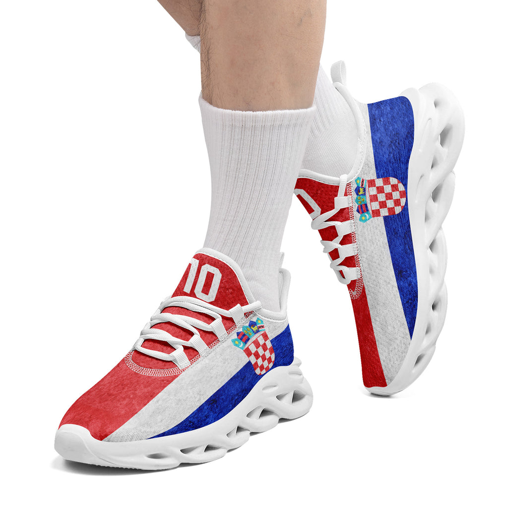 Custom Croatia 2026 World Cup Sneakers DIY Country Flag Running Shoes Lightweight Sport Shoes Gift for Football Fans Personalized Team Name and Logo FN003-F009104-2