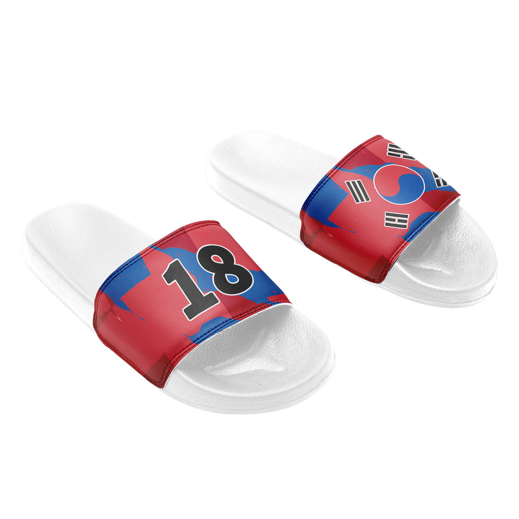 Custom South Korea 2026 World Cup Sneakers DIY Country Flag Running Shoes Lightweight Sport Shoes Gift for Football Fans Personalized Team Name and Logo FN056-F009108-1