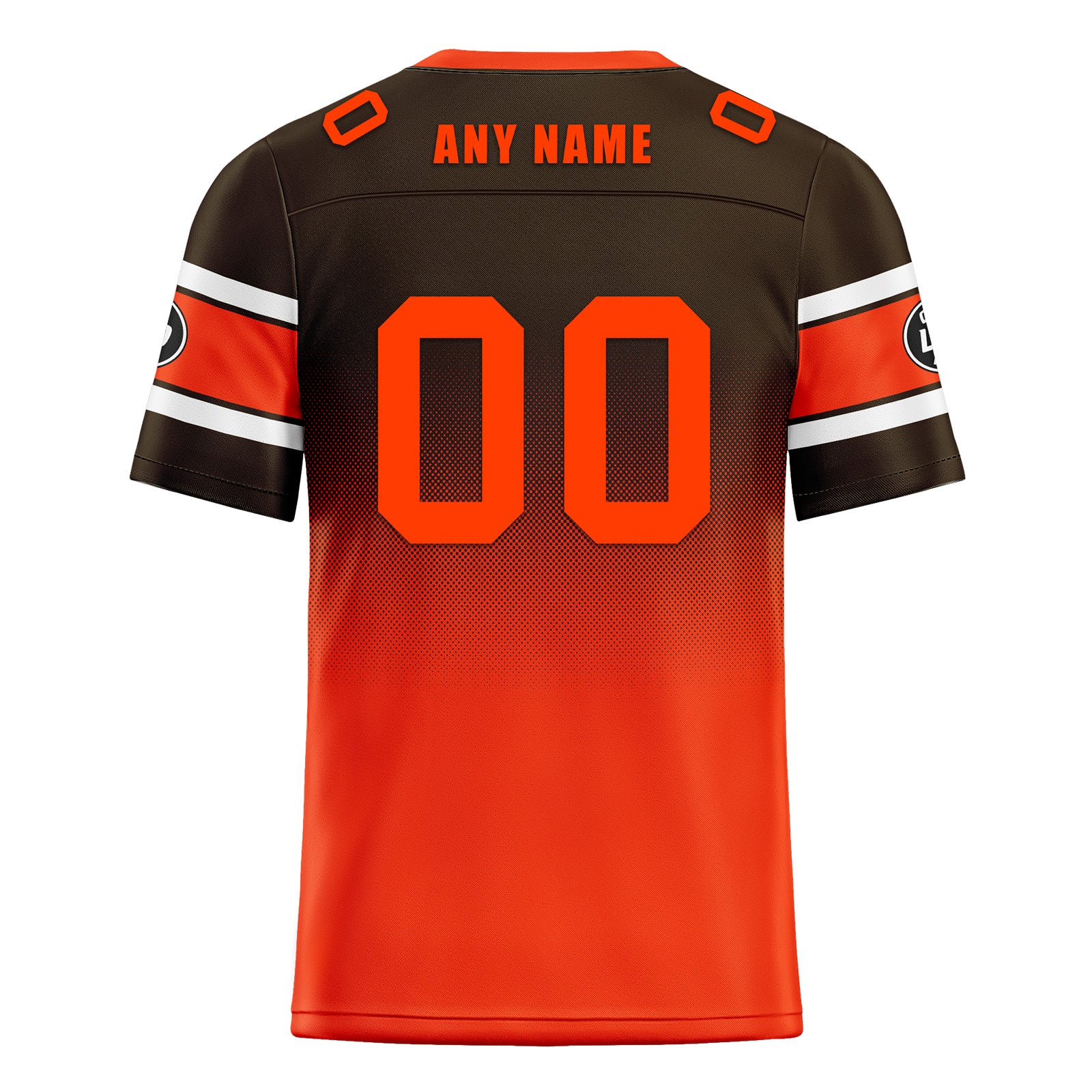 Custom Brown Orange Cleveland Personalized Authentic Football Jersey FBJ02-D020249-8