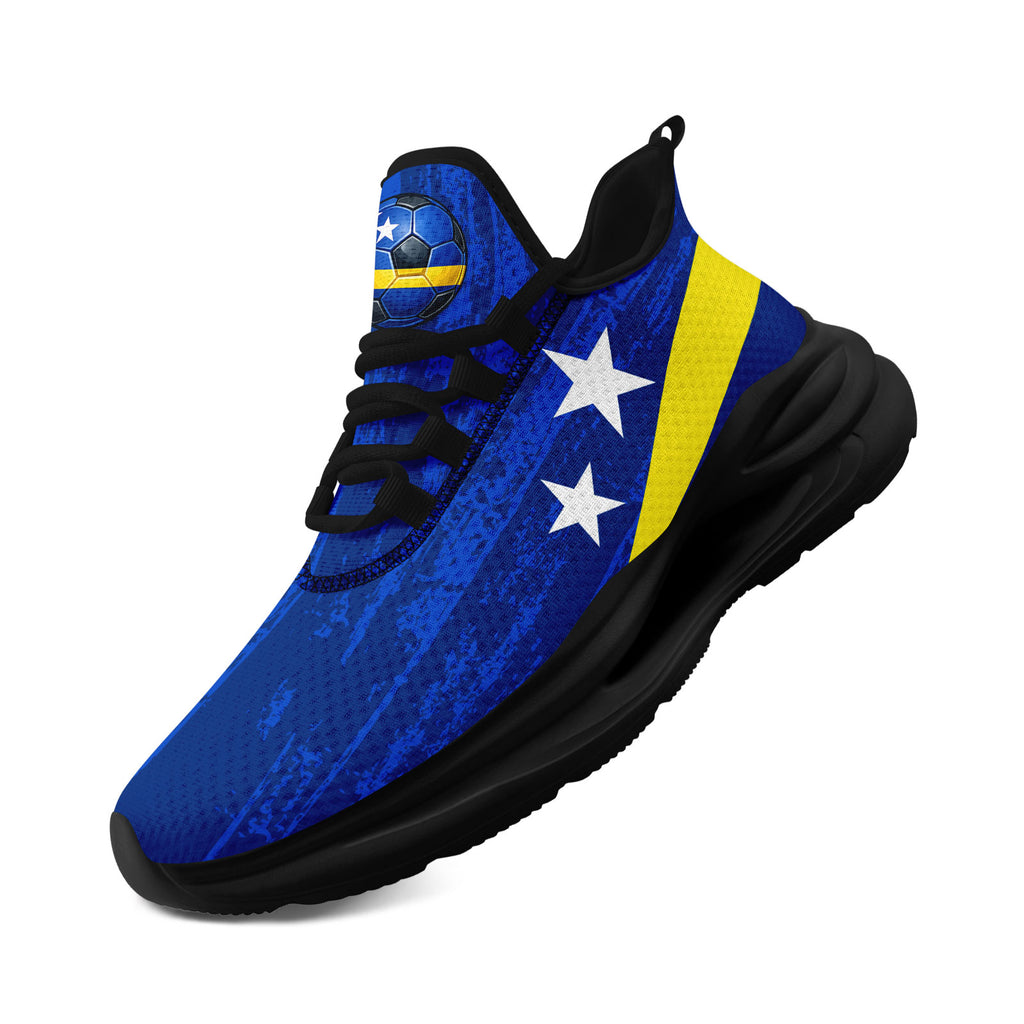 Custom Curaçao 2026 World Cup Sneakers DIY Country Flag Running Shoes Lightweight Sport Shoes Gift for Football Fans Personalized Team Name and Logo FN079-F009087-2