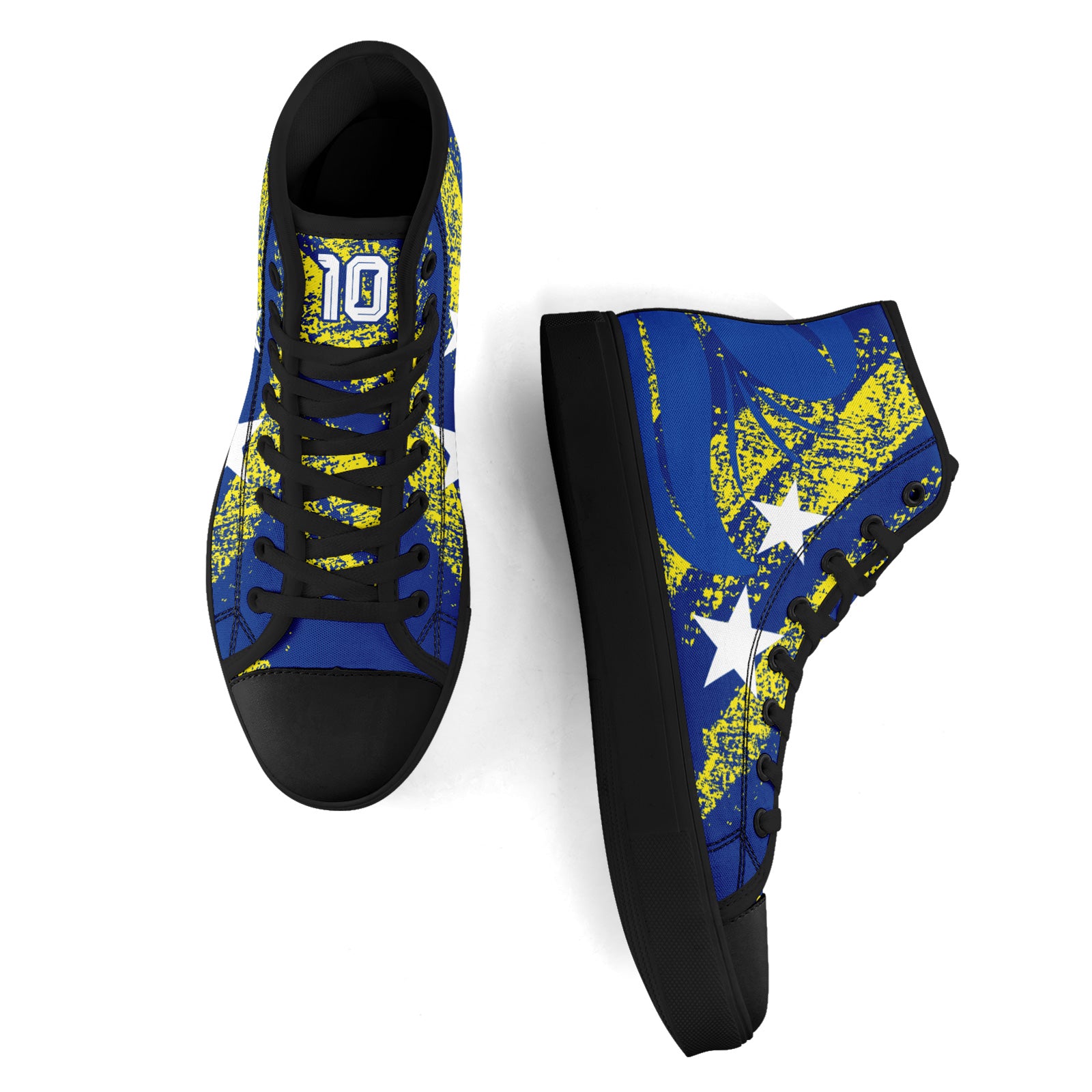 Custom Curaçao 2026 World Cup Sneakers DIY Country Flag Running Shoes Lightweight Sport Shoes Gift for Football Fans Personalized Team Name and Logo FN024-F009098-4