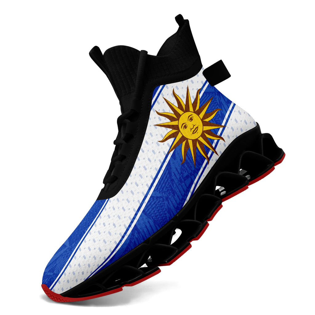 Custom Uruguay 2026 World Cup Sneakers DIY Country Flag Running Shoes Lightweight Sport Shoes Gift for Football Fans Personalized Team Name and Logo FN029XD-F009111-3