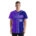 Custom Purple Blue Gradient Fashion Personalized Authentic Baseball Jersey BSBJ01-D0a7a0b
