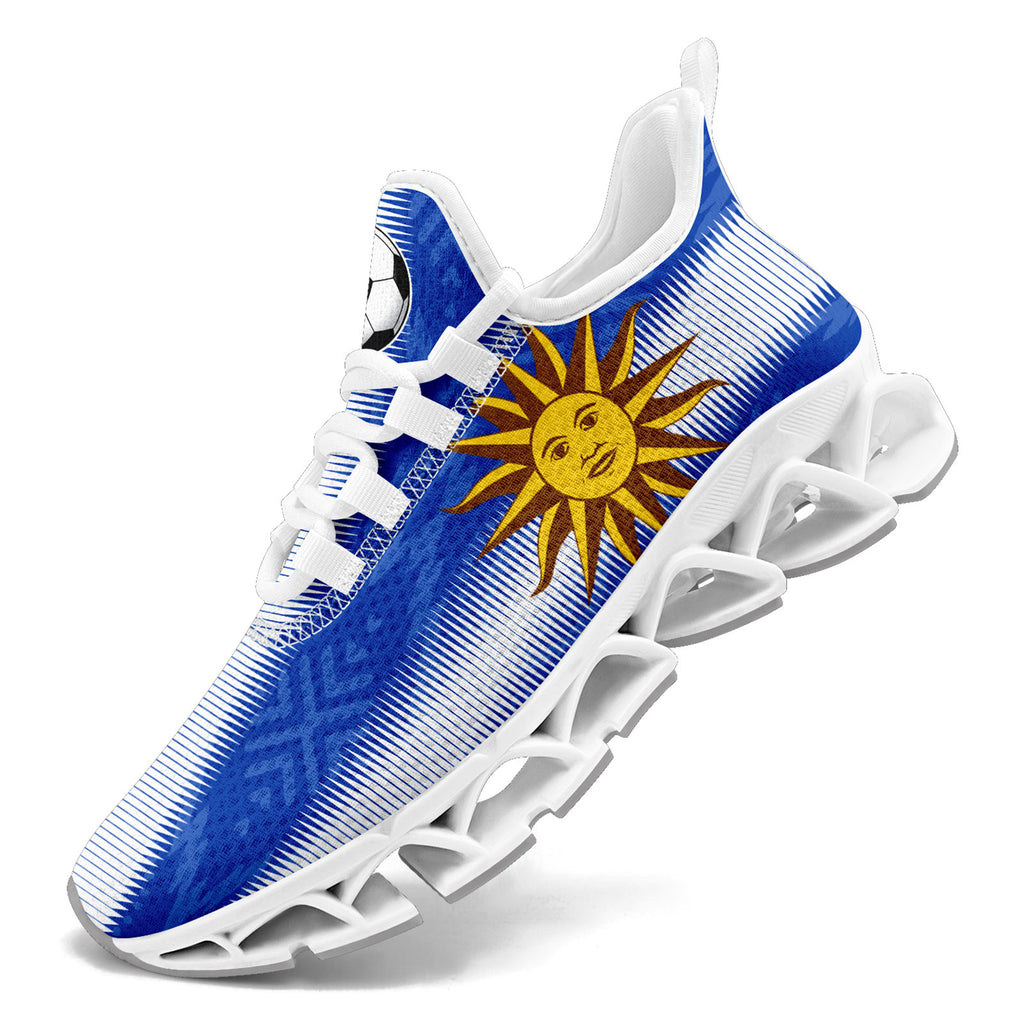 Custom Uruguay 2026 World Cup Sneakers DIY Country Flag Running Shoes Lightweight Sport Shoes Gift for Football Fans Personalized Team Name and Logo FN003XD-F009085-1
