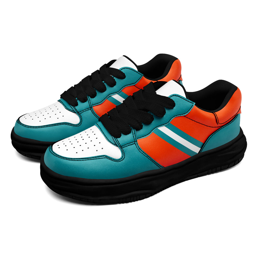 Custom Green Orange Miami Shoes Personalized Sneaker FN032-D020389-24