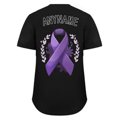 Custom Black World Cancer Day Personalized Authentic Baseball Jersey BSBJ01-E06020-2