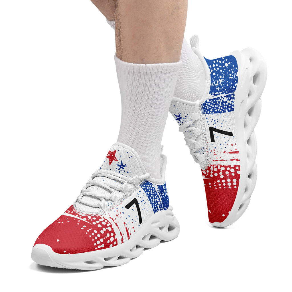 Custom South Korea 2026 World Cup Sneakers DIY Country Flag Running Shoes Lightweight Sport Shoes Gift for Football Fans Personalized Team Name and Logo FN003-F009114-2