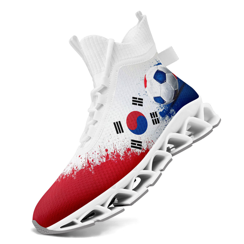 Custom South Korea 2026 World Cup Sneakers DIY Country Flag Running Shoes Lightweight Sport Shoes Gift for Football Fans Personalized Team Name and Logo FN029XD-F009084-1