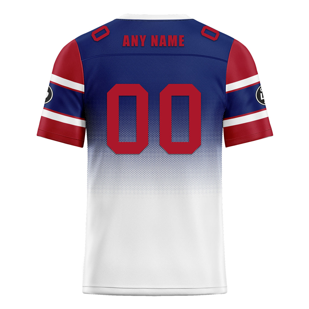 Custom Blue White New York Football Jersey and Hat Combo Offer Personalized Combo ZH-D020326-21