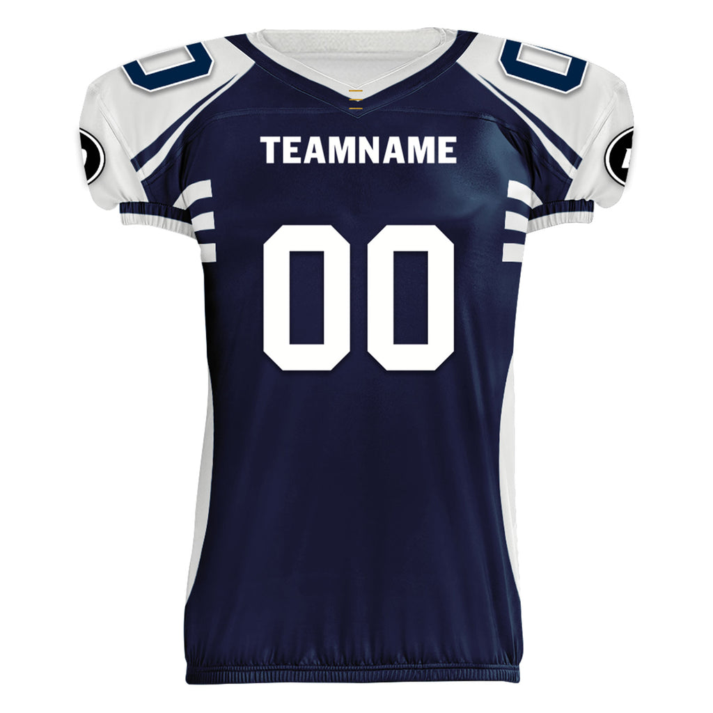 Custom Blue White Texas High-Performance American Football Jersey FBJ06-D023001-9