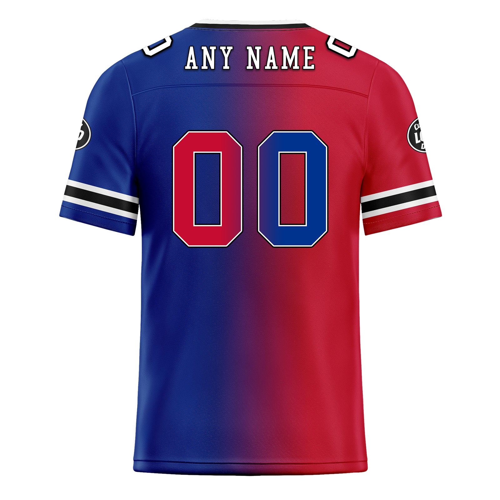 Custom Blue Red New York Personalized Authentic Football Jersey FBJ02-D028017-18