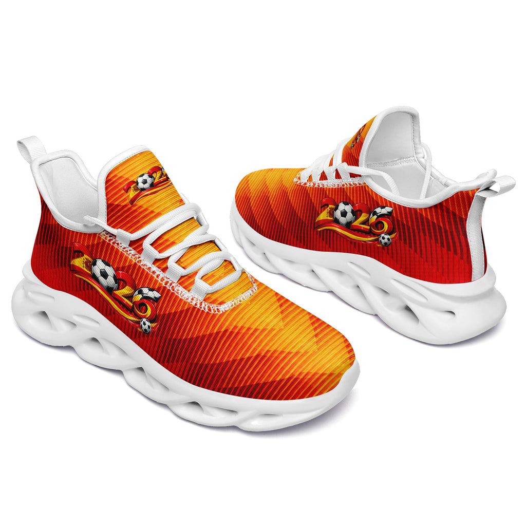 Custom 2026 World Cup Spain Sneakers DIY Country Flag Running Shoes Lightweight Sport Shoes Gift for Football Fans Personalized Team Name and Logo FN003-F027068-3