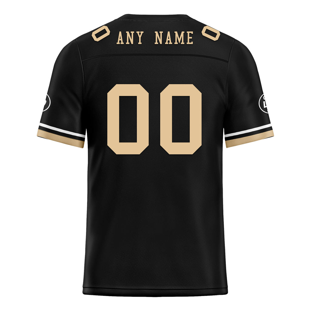 Custom Black New Orleans Personalized Authentic Football Jersey FBJ02-D020263-19