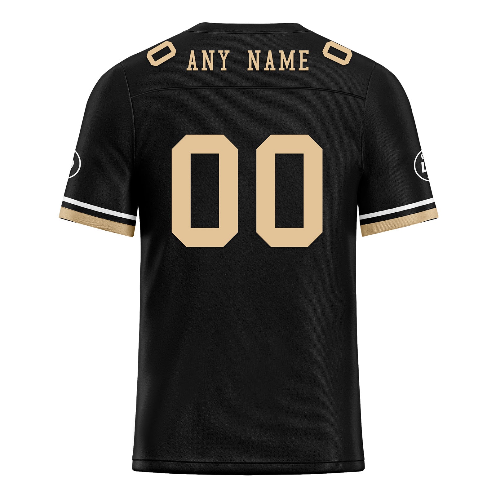 Custom Black New Orleans Personalized Authentic Football Jersey FBJ02-D020263-19