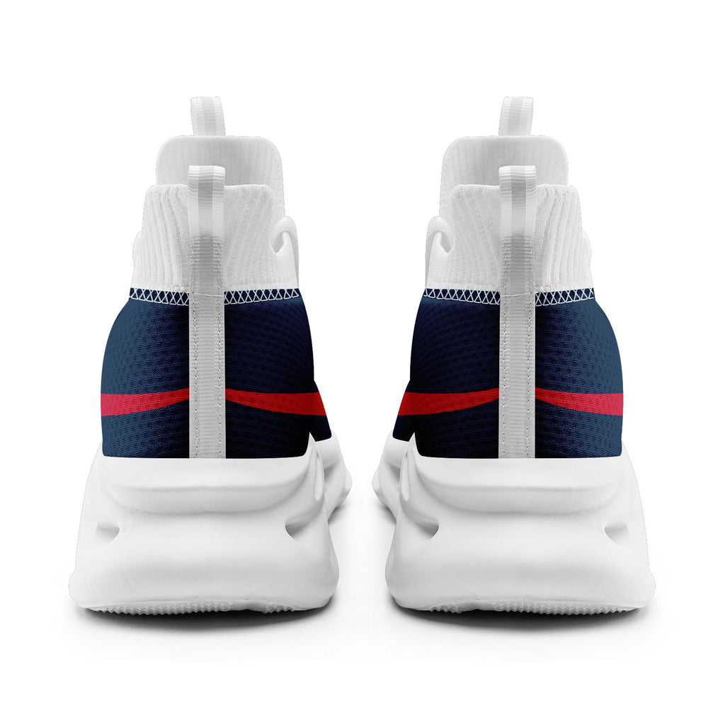 Custom Blue New England Football Jersey and Sports Shoes Combo Offer Personalized Combo ZH-D025008-26