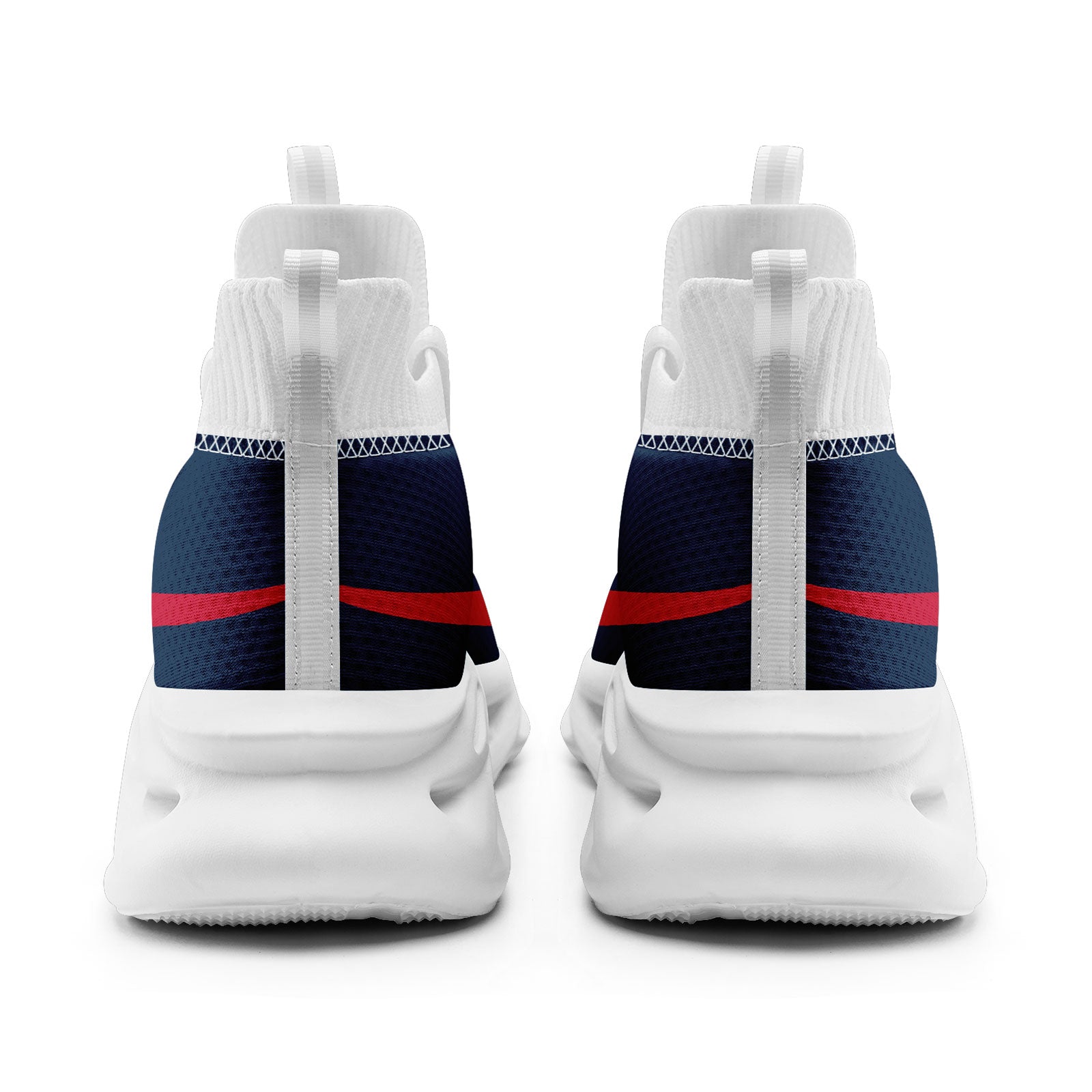 Custom Blue New England Football Jersey and Sports Shoes Combo Offer Personalized Combo ZH-D025008-26